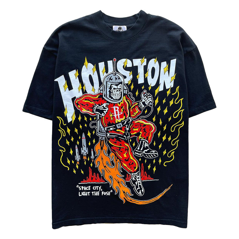 Warren Lotas Houston "Space City" Astronaut T-Shirt - Black