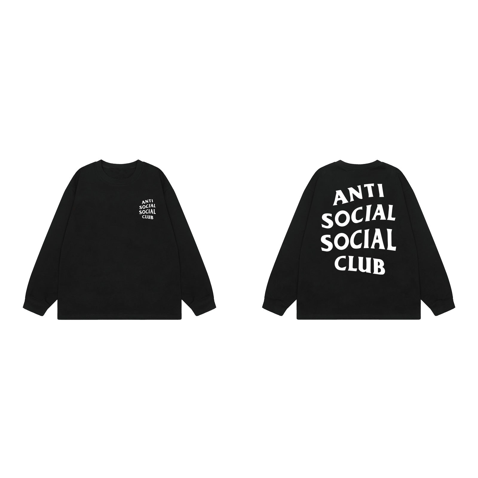 Anti Social Social Club Classic Long Sleeve T-Shirt - Black/White