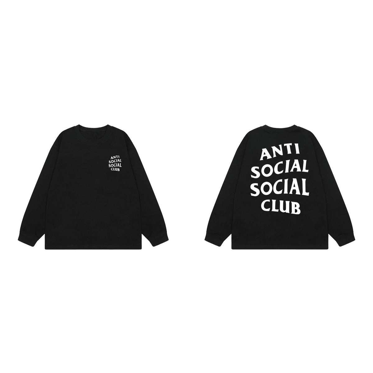 Anti Social Social Club Classic Long Sleeve T-Shirt - Black/White