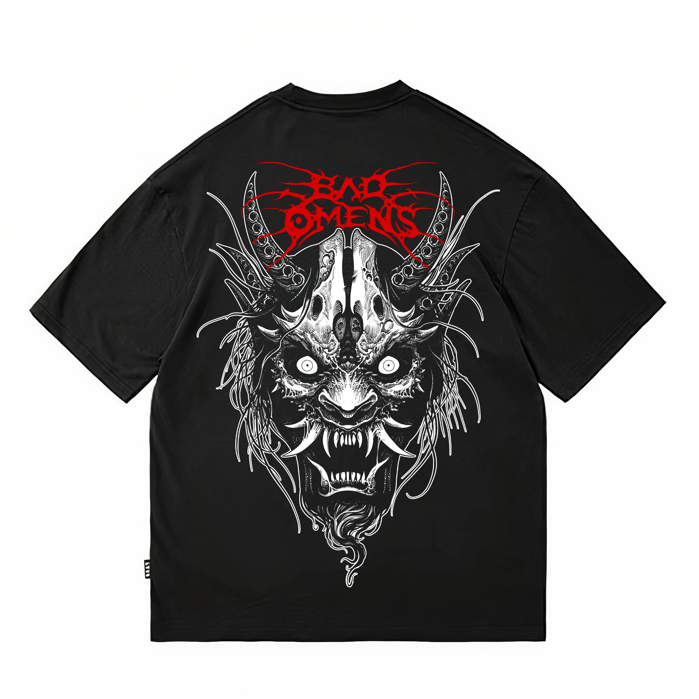 Original Trendy Brand Design American Trendy Hip Hop Retro Dark Prajna Tattoo Artist Short Sleeve Pure Cotton T-shirt for Men and Women
