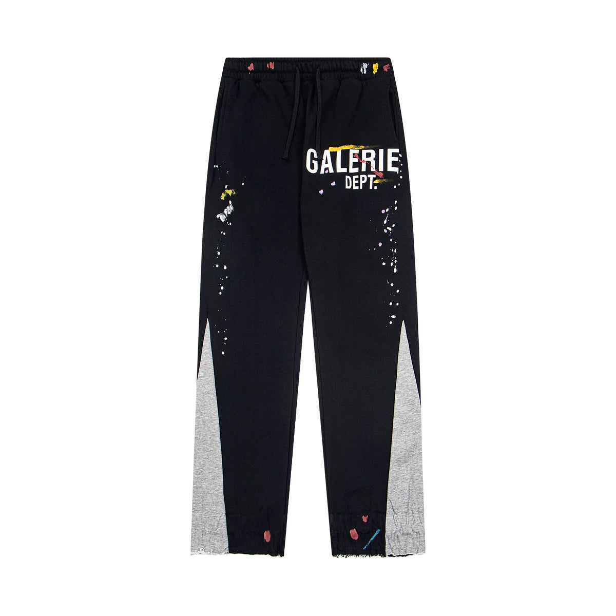 Gallery Dept. "GALERIE DEPT." Logo Paint Splatter Contrast Panel Sweatpants - Black