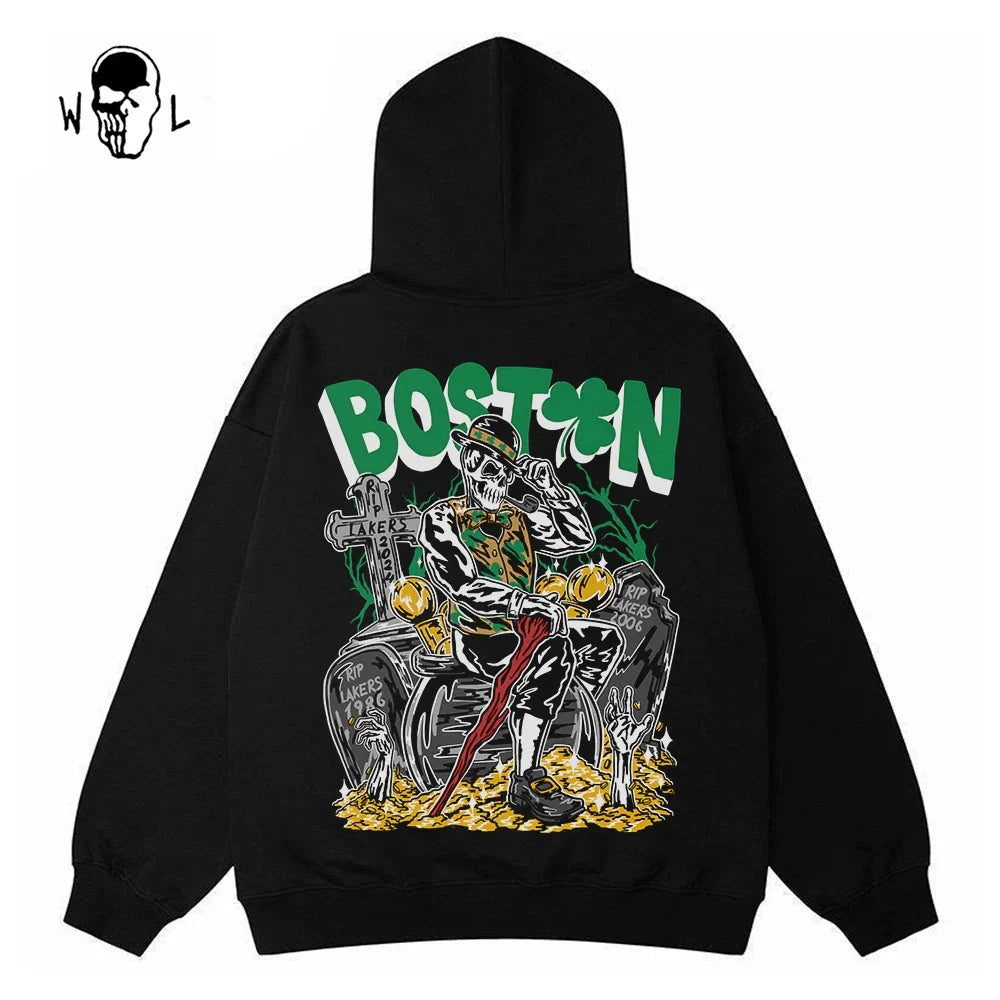 Warren Lotas Boston Leprechaun Gold Hoodie - Black