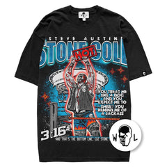 Warren Lotas Stone Cold Steve Austin T-Shirt - Black