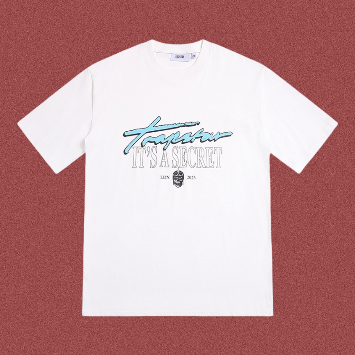 Trapstar "It's A Secret" Script Graphic Tee - White/Blue