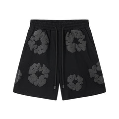 Denim Tears Cotton Wreath Shorts - Black/Dark Grey