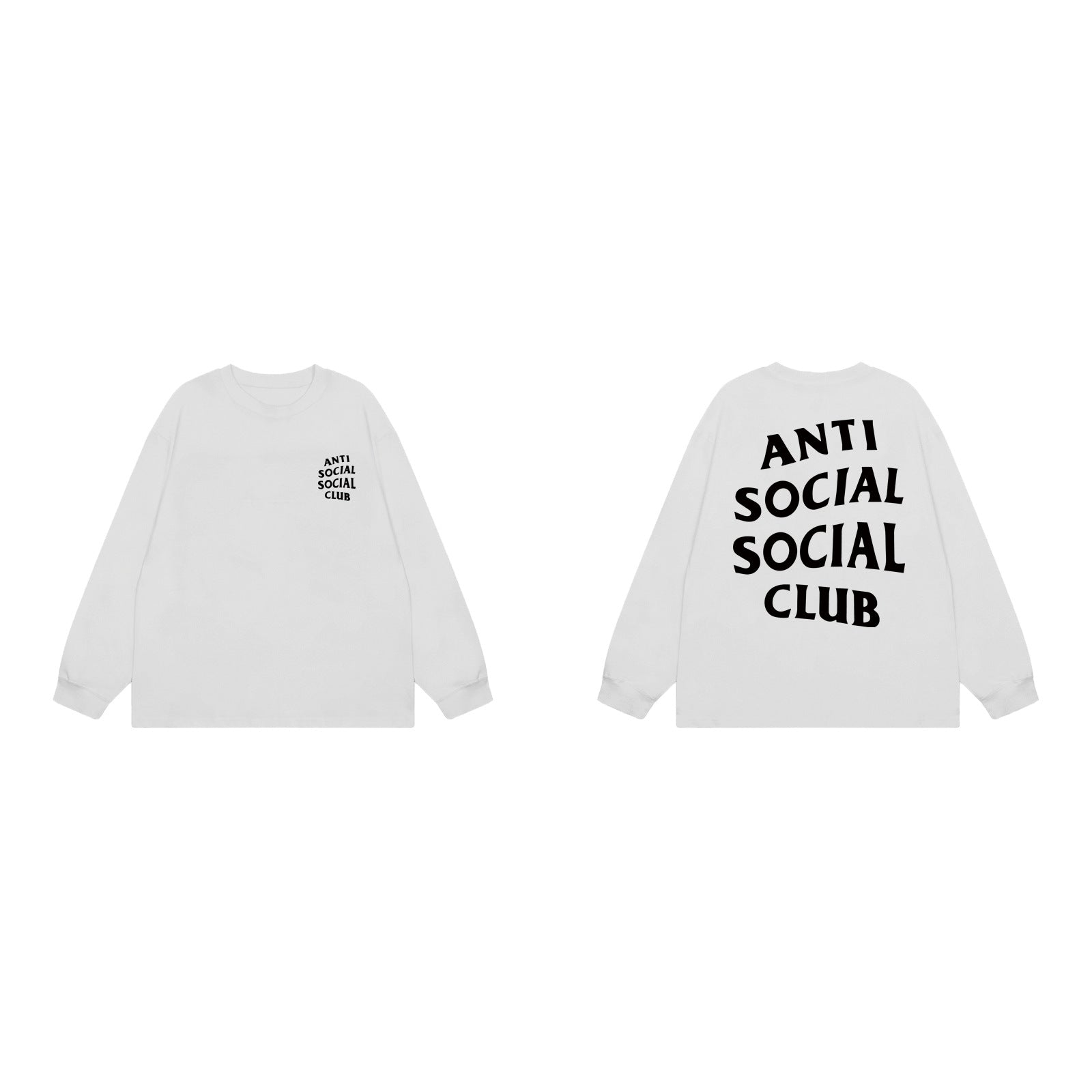Anti Social Social Club Classic Long Sleeve T-Shirt - White/Black