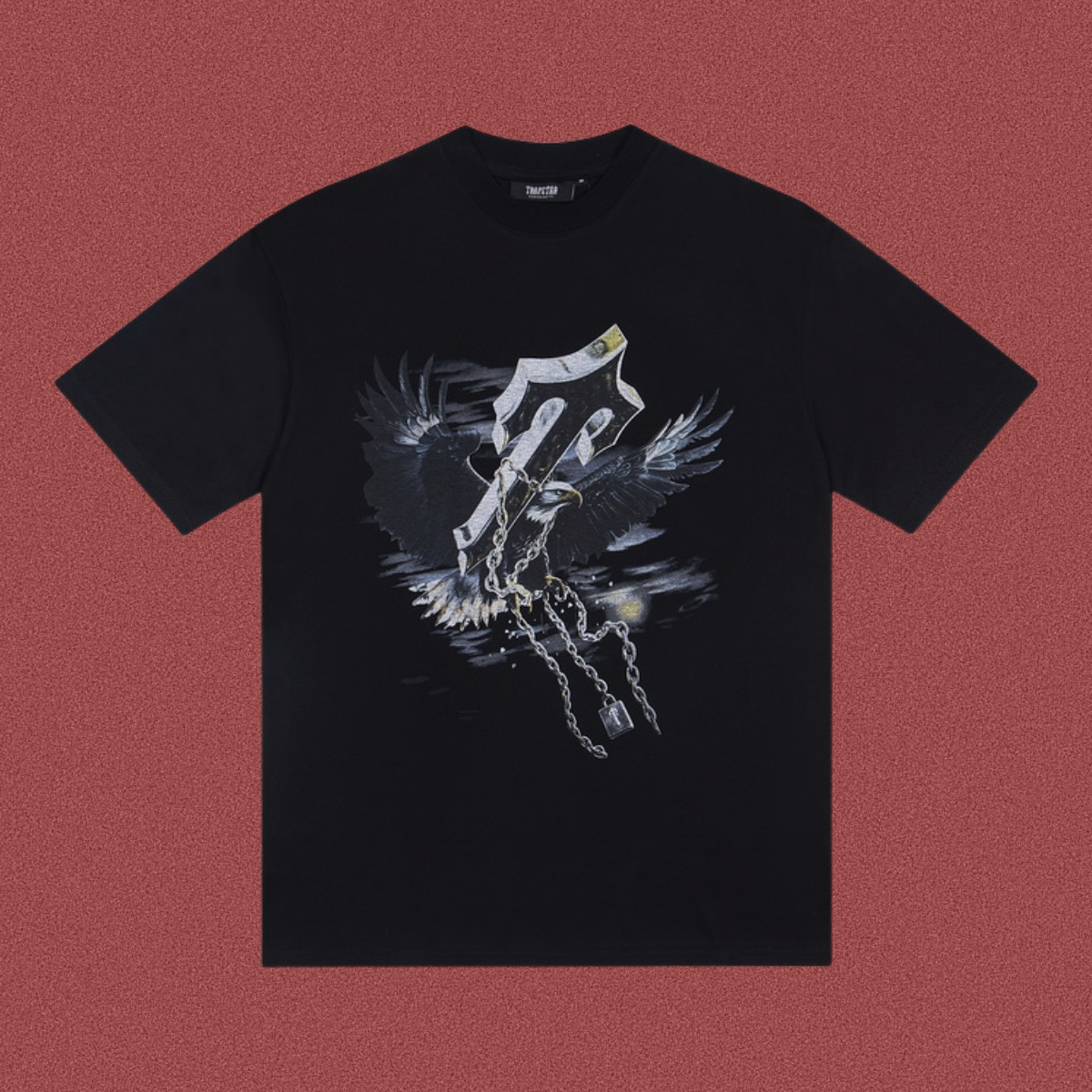 Trapstar Eagle & Broken Chains Graphic Tee - Black