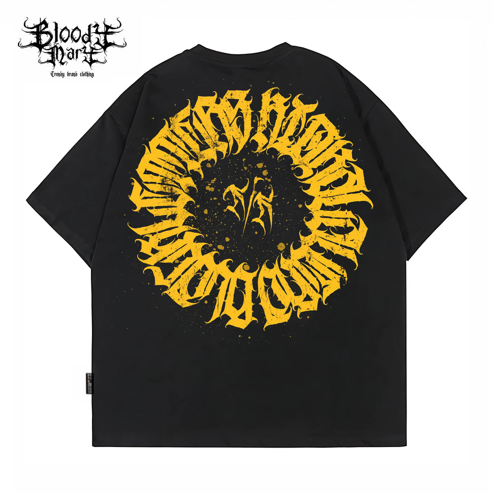 Original American style streetwear retro floral characters Chicano West Coast pure cotton heavyweight niche hip-hop tattoo artist