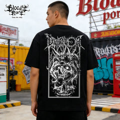 Original American street flower font retro loose niche hip-hop pure cotton Chicano trendy T-shirt tattoo artist