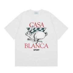 Casablanca Sport Running Rabbit T-Shirt - White