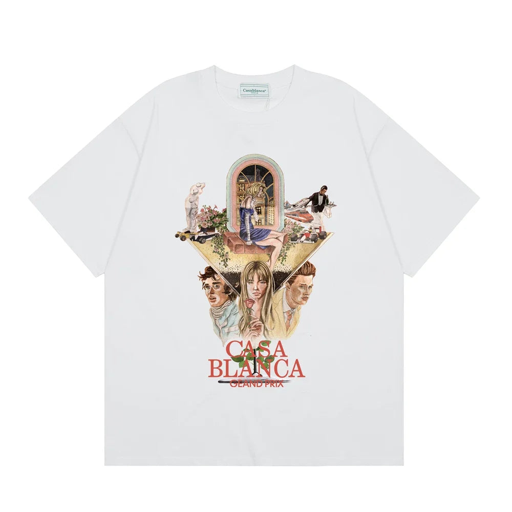 Casablanca Portrait & Arch Montage T-Shirt - White