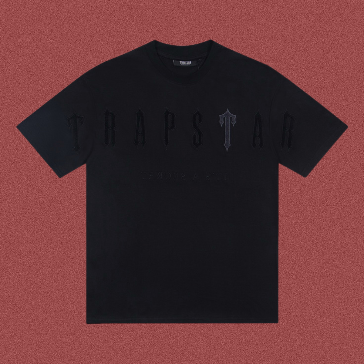 Trapstar Tonal Embossed Gothic Logo Tee - Black