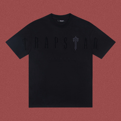 Trapstar Tonal Embossed Gothic Logo Tee - Black