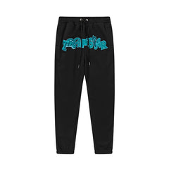 Trapstar Style Autumn/Winter Teal & Blue Gradient Sweatpants - Black