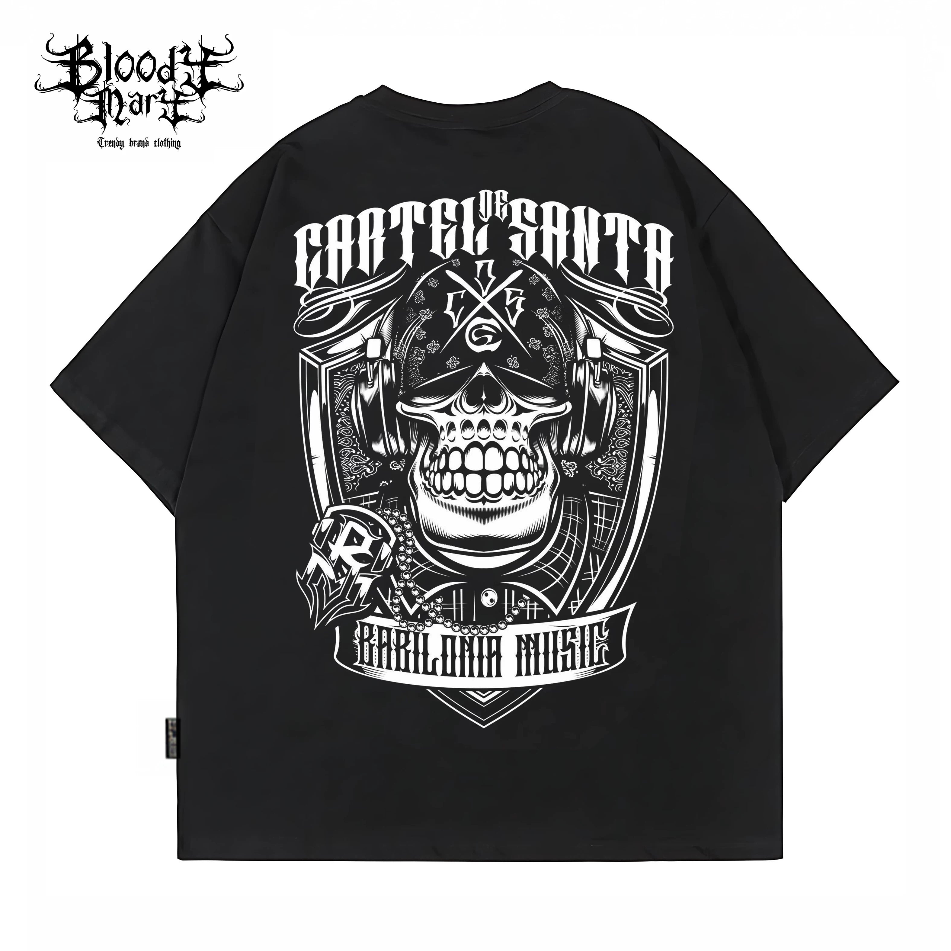 Original American street flower font, Fugu Chicano loose cotton, heavyweight, niche hip-hop tattoo artist, trendy brand T