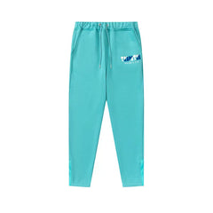 Trapstar Style Autumn/Winter Gradient Hip-Print Sweatpants - Turquoise
