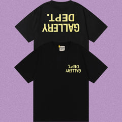 Gallery Dept. Inverted Logo Short Sleeve T-Shirt - Black/Yellow