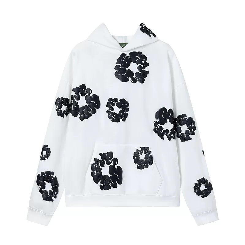 Denim Tears Cotton Wreath Hoodie - White/Black