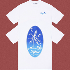 Trapstar Palm Tree Night Oval Graphic Tee - White