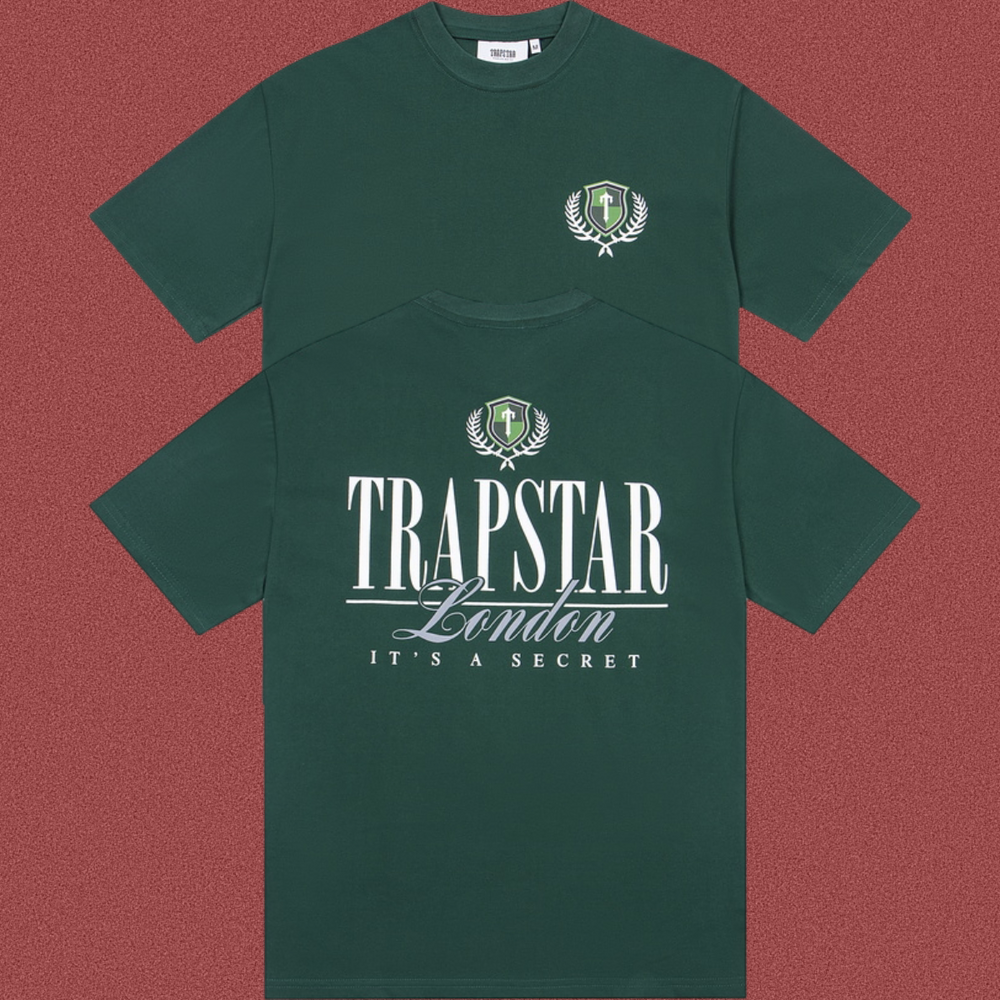 Trapstar Crest & London Script Graphic Tee - Forest Green