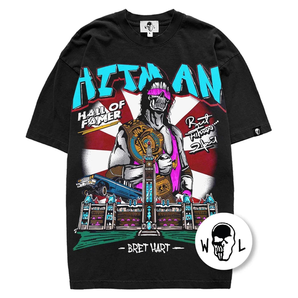 Warren Lotas Bret Hart "Hitman" T-Shirt - Black
