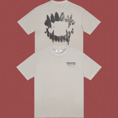 Trapstar Grills & Fangs Back Graphic Tee - Off-White/Sand
