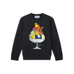Casablanca Surrealist Fruit Bowl Graphic Sweatshirt - Black