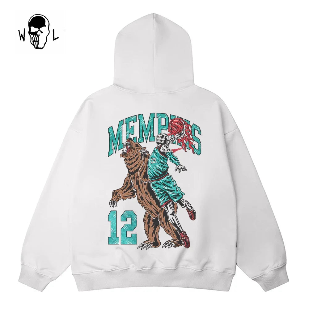 Warren Lotas Memphis Bear #12 Hoodie - White