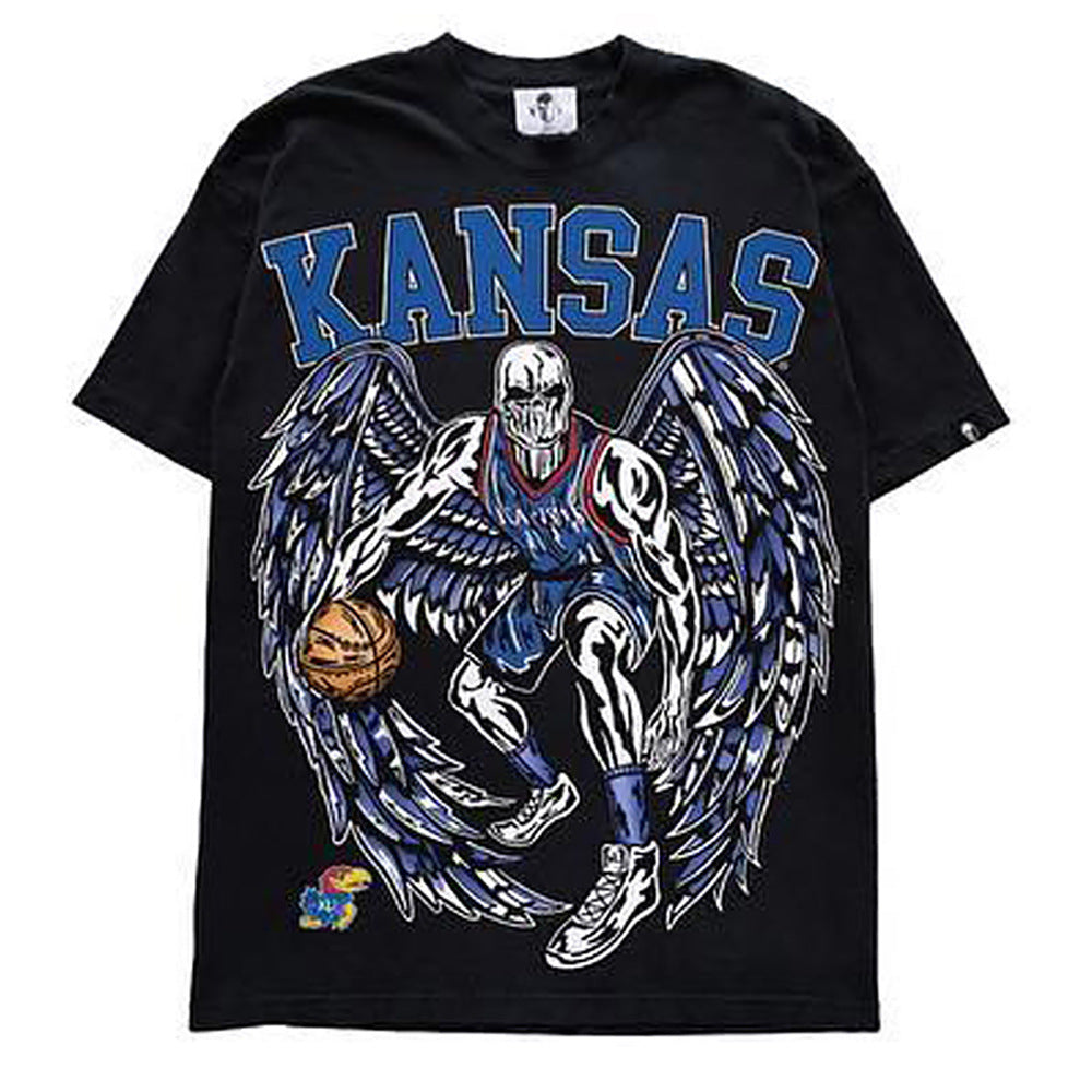 Warren Lotas Kansas Jayhawks Angel Basketball T-Shirt - Black