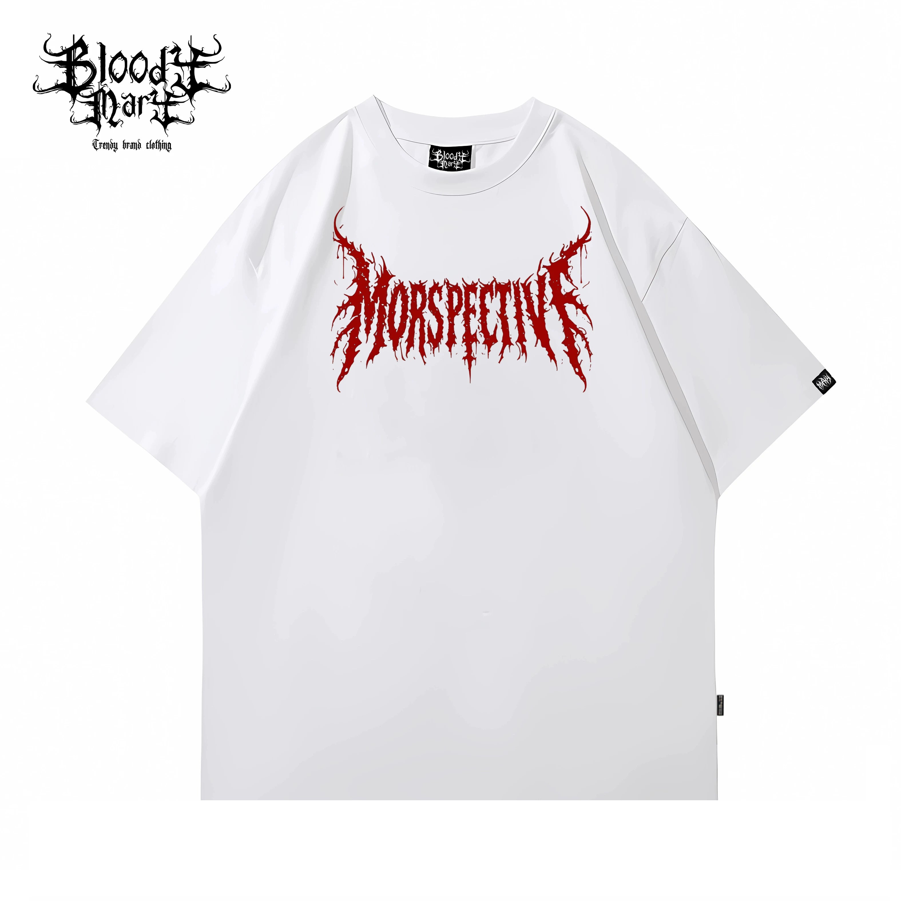American street retro floral font short sleeved loose cotton heavyweight niche hip-hop tattoo artist trendy T-shirt