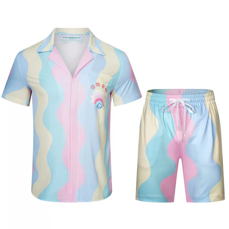 Casablanca Pastel Wave Stripe Set - Pastel Multi