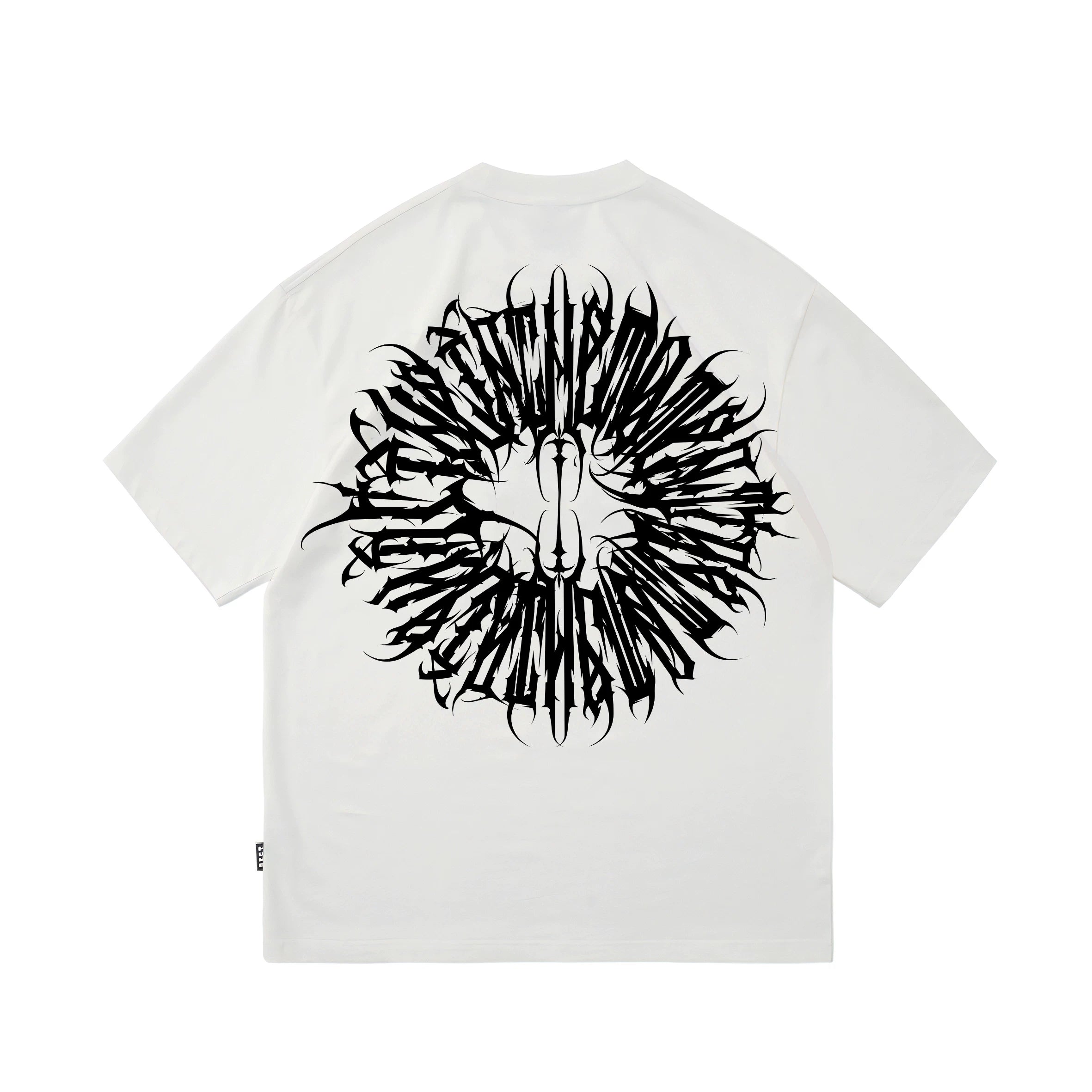 Loose T-shirt Chicano Dark Flower Font West Coast Printed High Street Short Sleeve American Heavy Cotton Trendy Brand