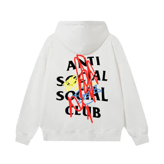 Anti Social Social Club Multi-Color Scribble Logo Hoodie - White