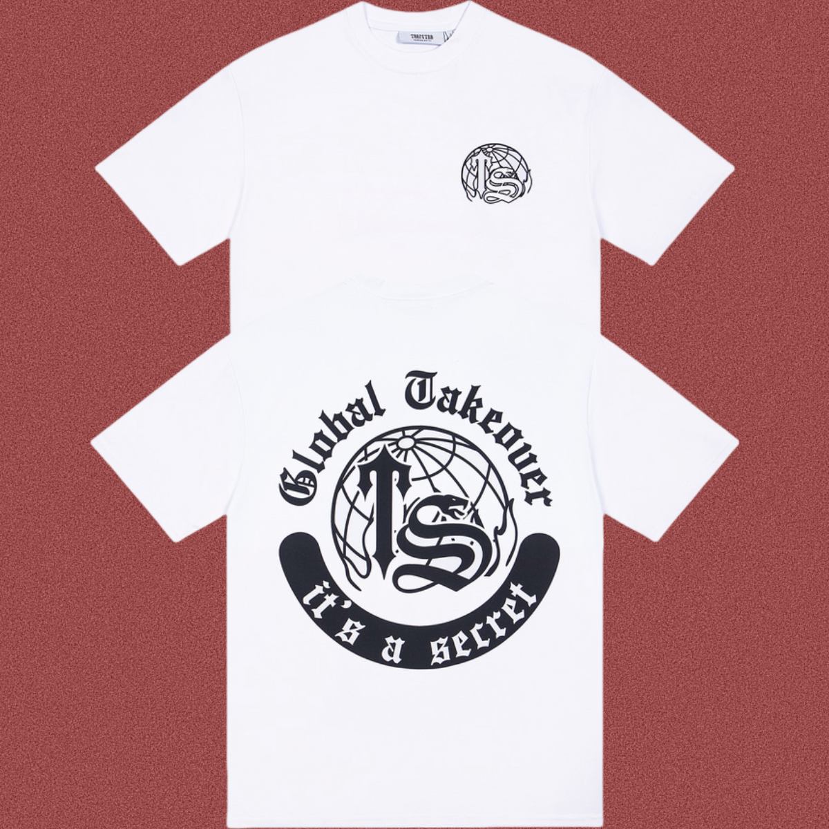 Trapstar Global Takeover Globe & "TS" Graphic Tee - White