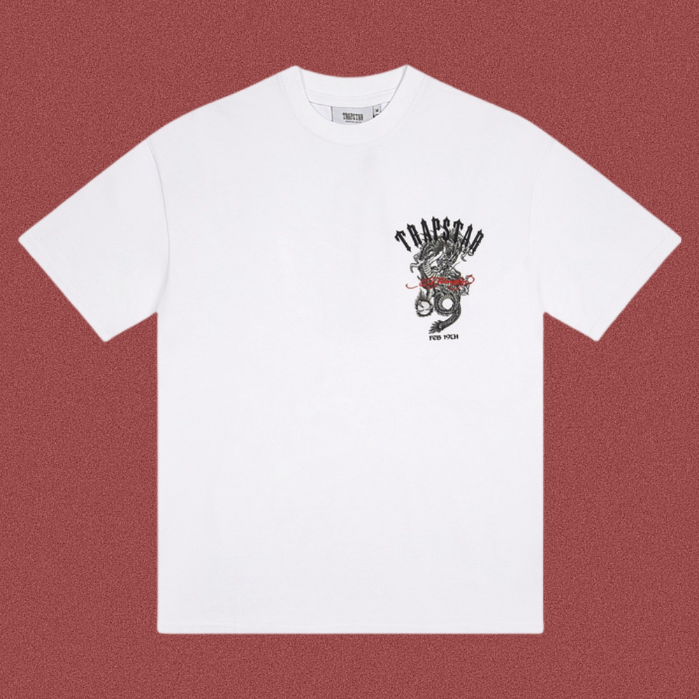 Trapstar Small Dragon & Arch Logo Graphic Tee - White