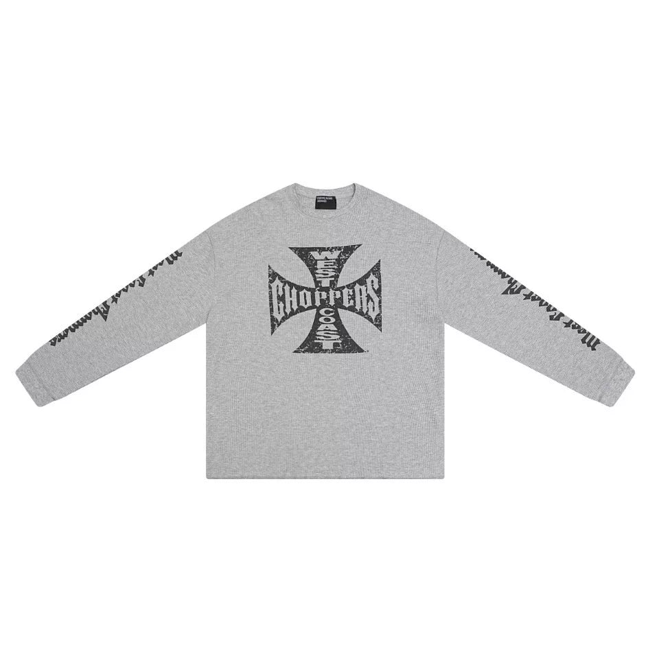 West Coast Choppers Cross Print ERD Stylist Same Style Waffle Sanskrit Long Sleeve (2)