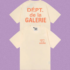 Gallery Dept. DÉPT. de la GALERIE Short Sleeve T-Shirt - Cream/Orange