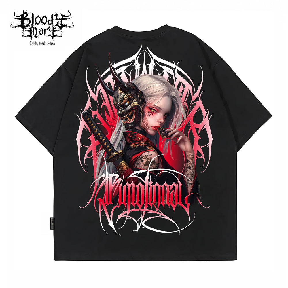 Original fashion brand American small crowd heavy hip-hop fancy characters China-Chic Prajna geisha tattoo artist brand men's and women's T-shirts