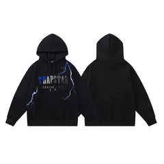 Trapstar Style Autumn/Winter Lightning & Gradient Logo Hoodie - Black