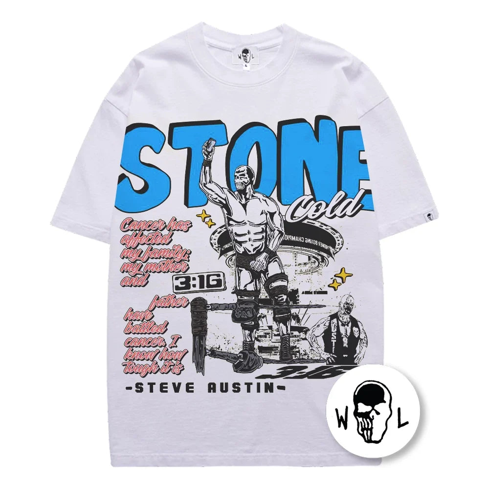 Warren Lotas Stone Cold Steve Austin T-Shirt - White