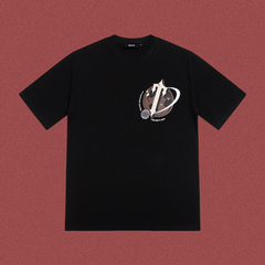 Trapstar Orbital Crest Small Logo Tee - Black