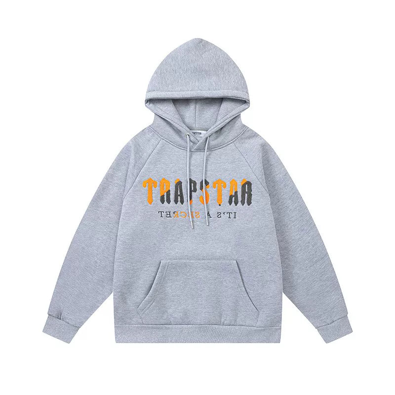 Trapstar Style Autumn/Winter Yellow-Grey Gradient Hoodie - Heather Grey