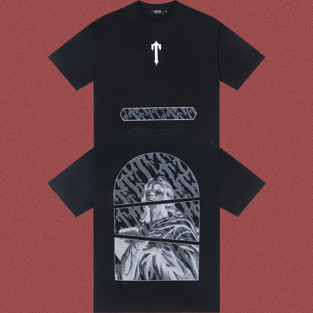 Trapstar Split Classical Statue Graphic Tee - Black