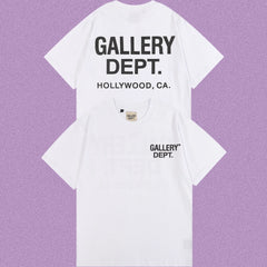 Gallery Dept. Hollywood Logo Short Sleeve T-Shirt - White/Black