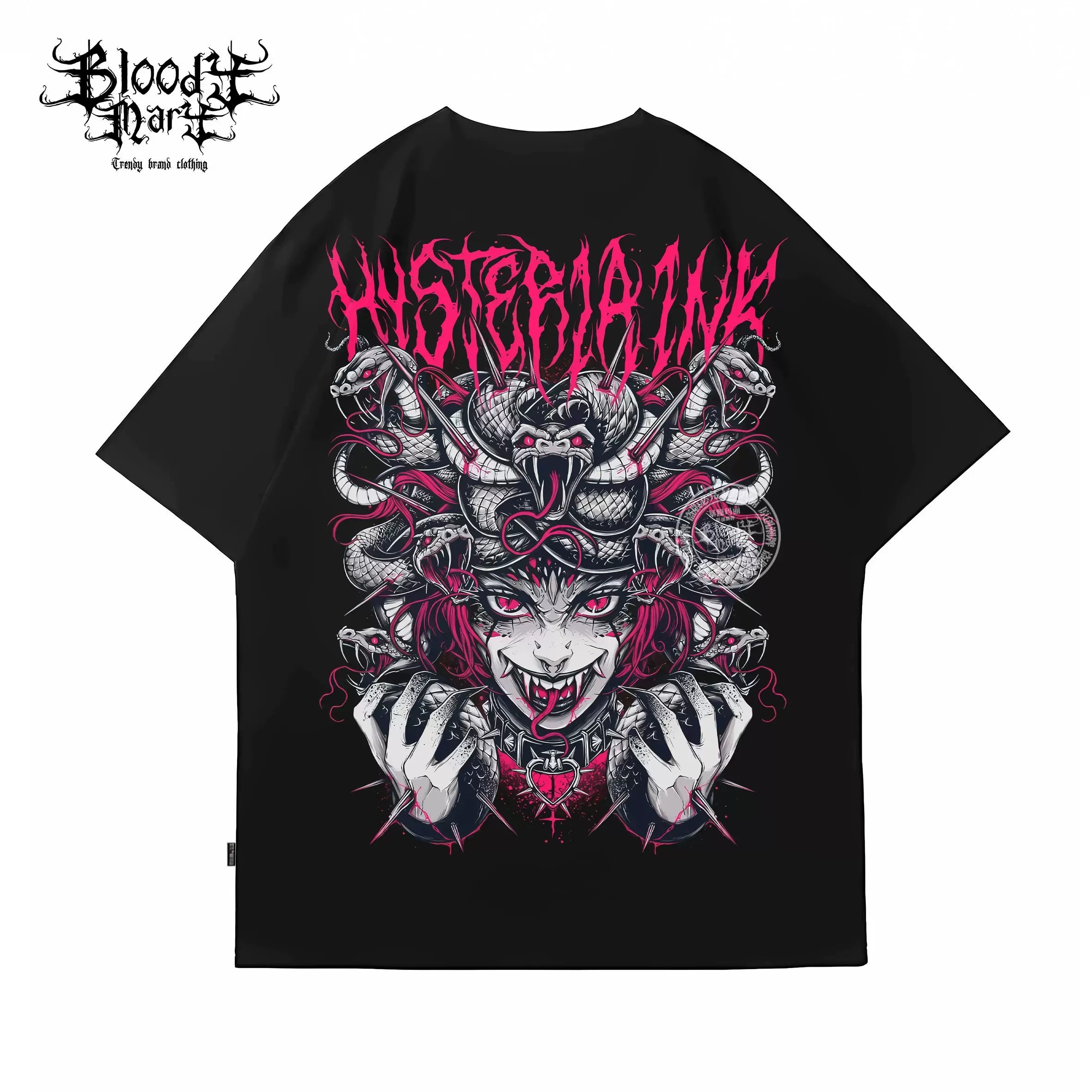 Street American Trendy Brand Rock Trendy Brand European and American Dead Core Band Gothic Dark Short sleeved T-shirt Niche Punk Metal