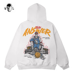 Warren Lotas The Answer Skull Hoodie - White