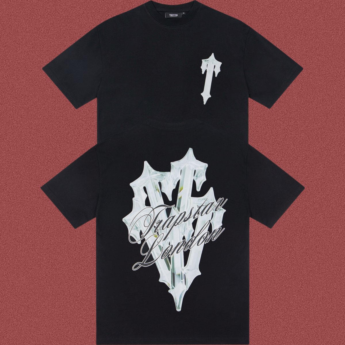 Trapstar Lily Flower & London Script Tee - Black
