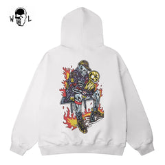 Warren Lotas Championship Trophy Skull Hoodie - White