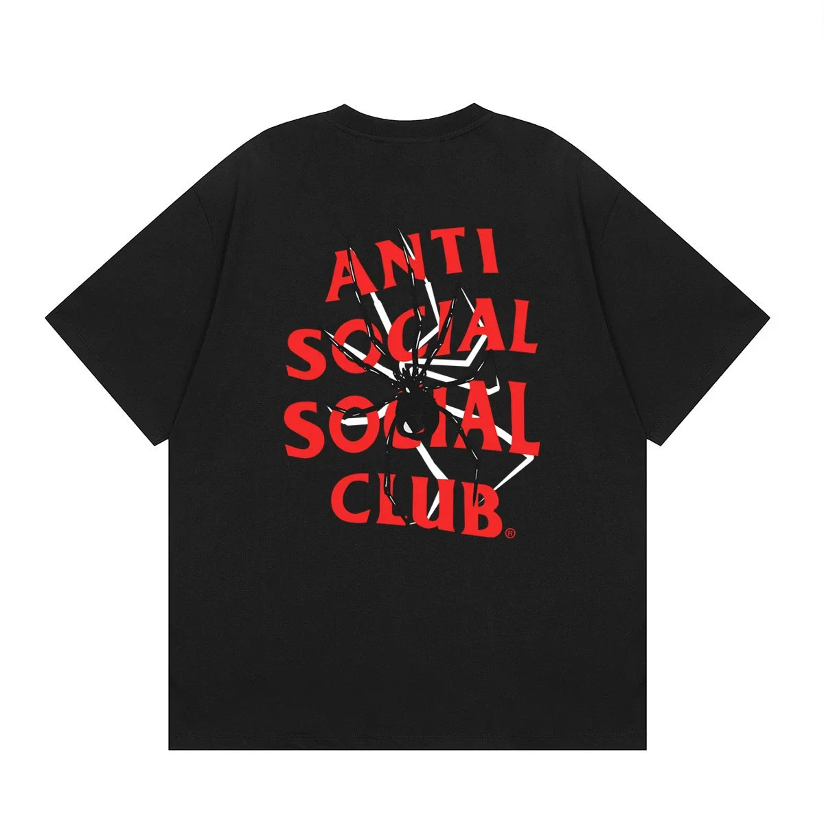 Anti Social Social Club Spider Red Logo T-Shirt - Black