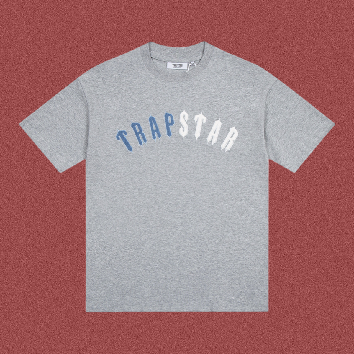 Trapstar Gradient Arch Logo Tee - Heather Grey/Blue